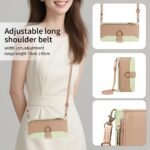 👜 Zip Wallet Leather Case with Ring and Shoulder Strap for Samsung Galaxy A