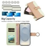 👜 Zip Wallet Leather Case with Ring and Shoulder Strap for Samsung Galaxy A