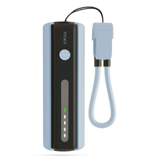 باور بنك Pawa Micro Mini بسعة 5000mAh مع كشاف وكيبل مدمج