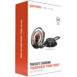 حامل الجوال Porodo MagSafe مع شحن لاسلكي 15W باللون الأسود - صورة 4