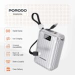 🔋 Porodo Petite 20000mAh Power Bank PD 20W Silver