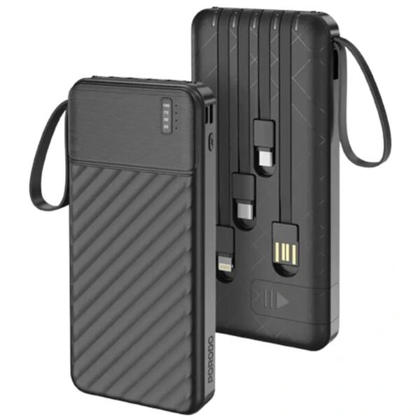 باور بنك Porodo Piano بسعة 10000mAh مع كيبل مدمج