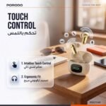 🎧 Porodo Soundtec Fora True Wireless Earbuds with Digital Display Beige