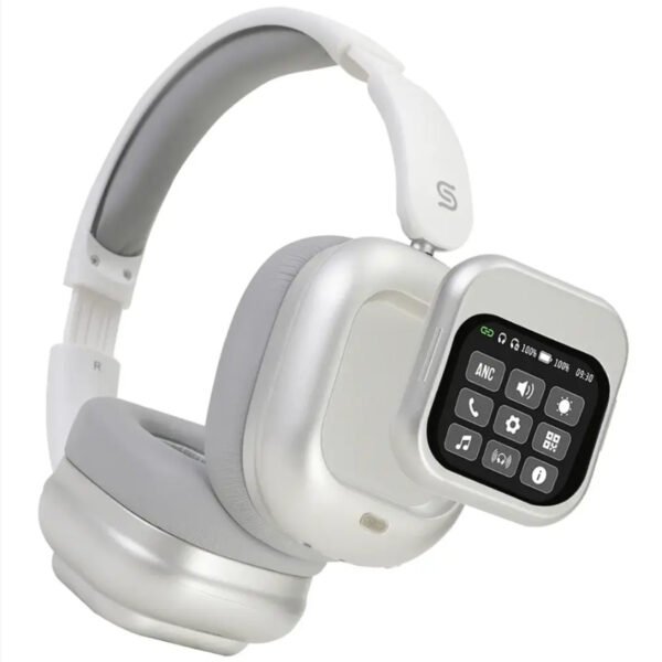 سماعة Porodo Soundtec Touch Wave اللاسلكية فوق الأذن بعزل الضوضاء وشاشة لمس