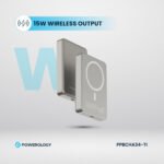 باور بنك Powerology المغناطيسي MagSafe من الألمنيوم بسعة 10000mAh بلون التيتانيوم - صورة 3
