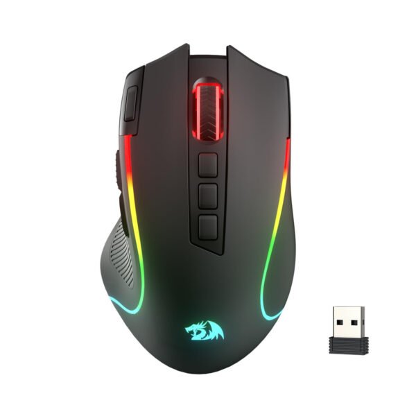 ماوس الألعاب Redragon M612 RGB Pro السلكي واللاسلكي باللون الأسود