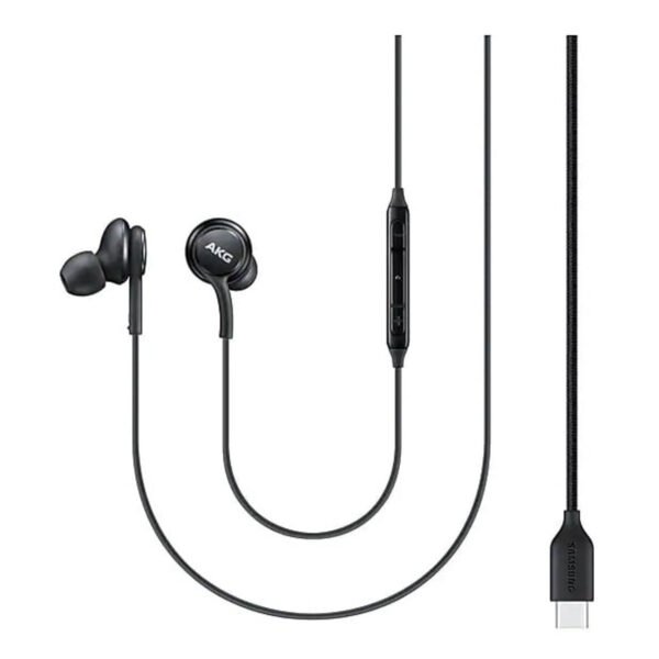 سماعة Samsung السلكية بمنفذ Type-C بصوت AKG باللون الأسود