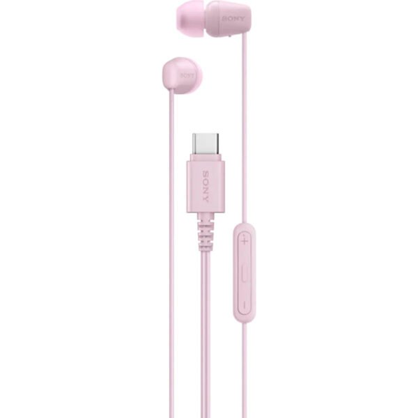 سماعة Sony السلكية داخل الأذن بمنفذ USB-C باللون الوردي